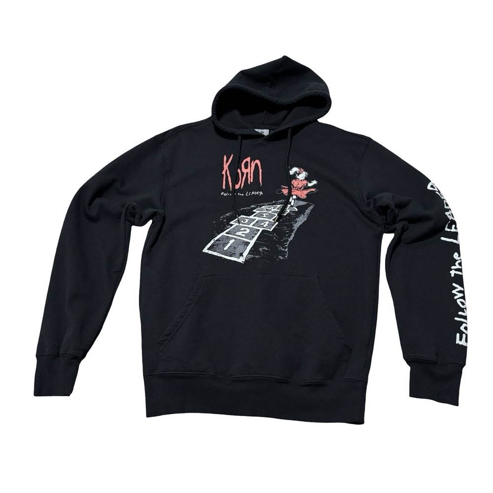 Korn Hoodie Follow The Leader Album Art Band Sweatshirt Metal Size SM 20 x 27
